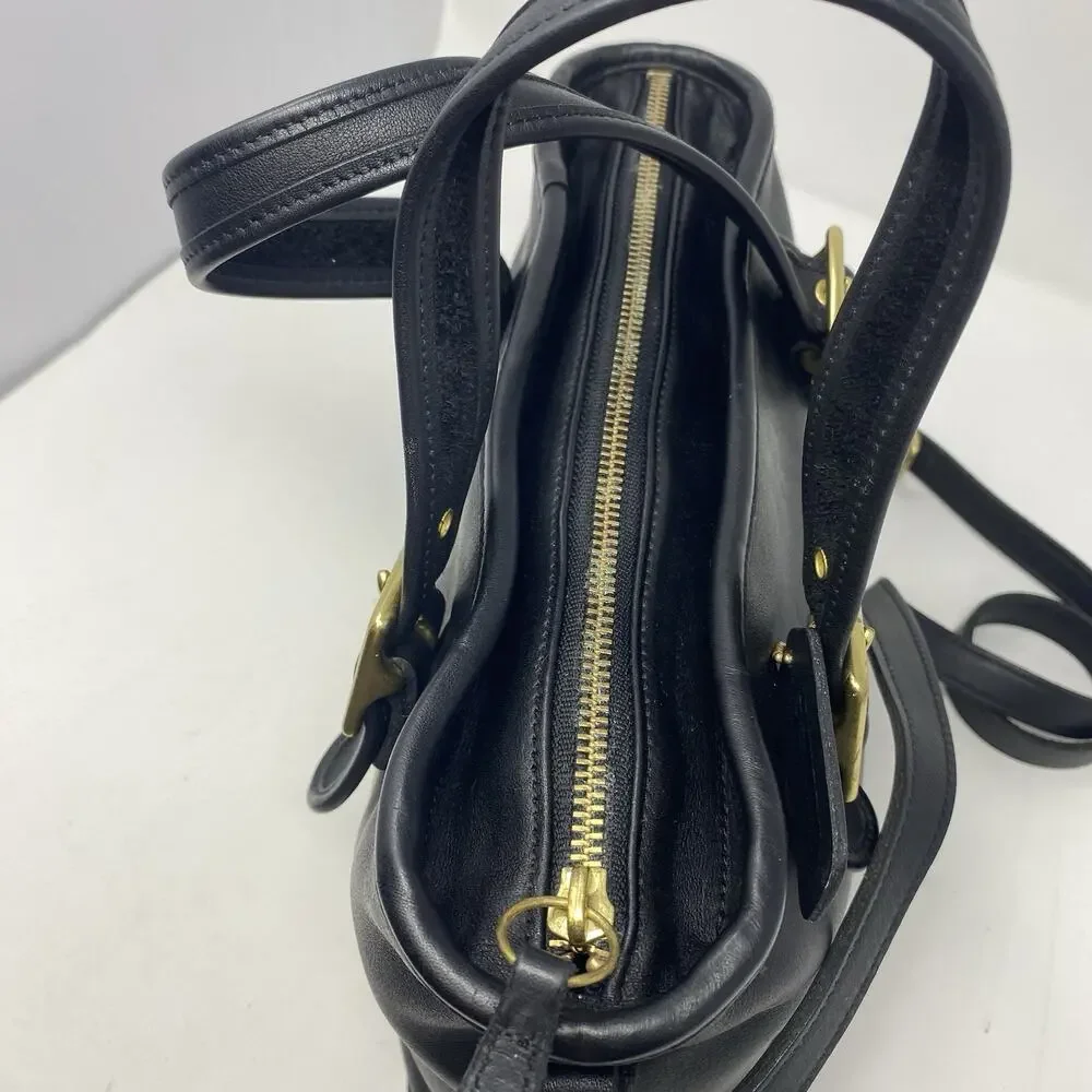 Vintage Coach Legacy Black Leather Satchel 9063